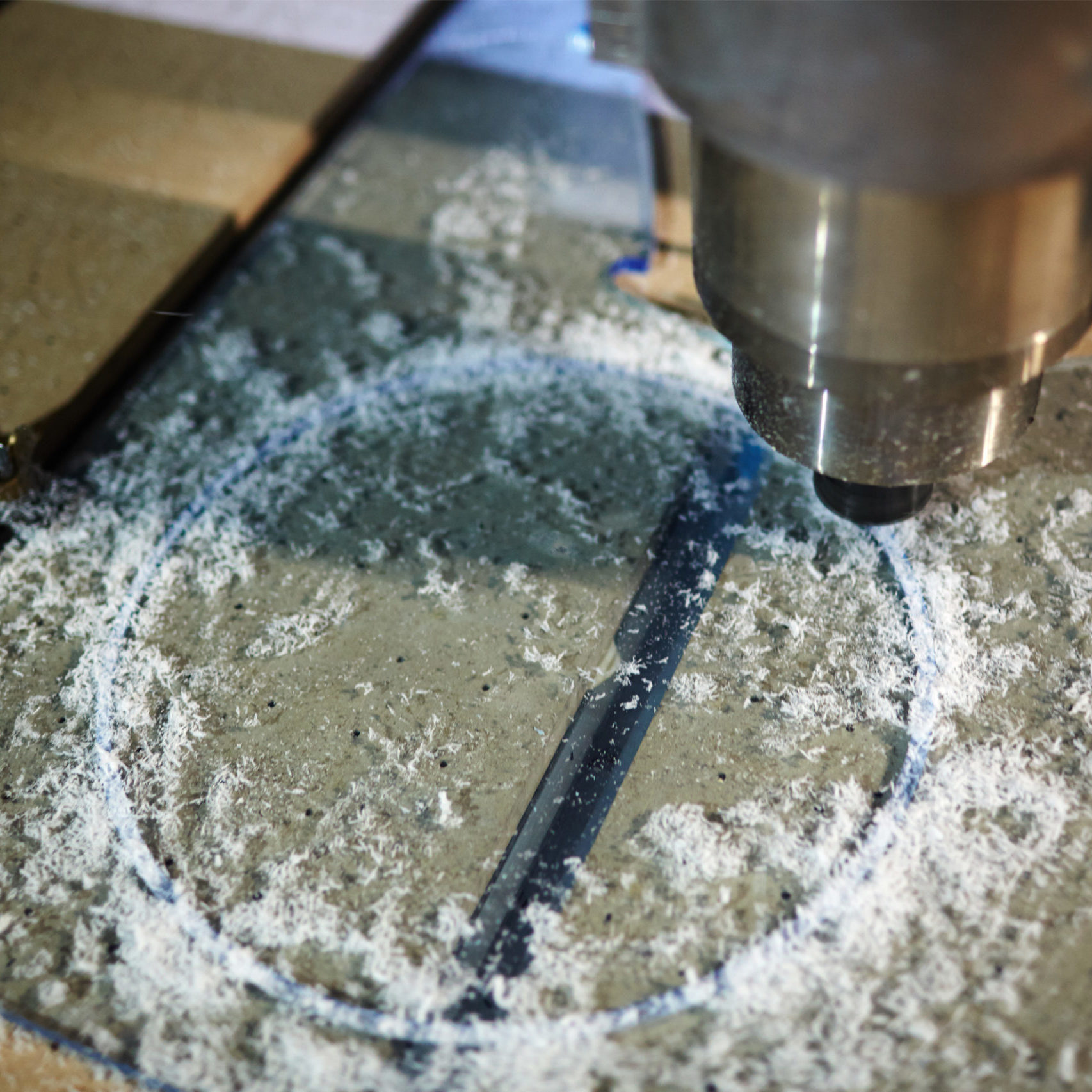 CNC glass cutter used to make precise cuts